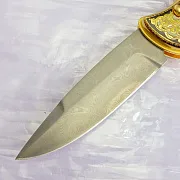 Дамасский складной нож «Тигр» №2 — необычный подарок — фотография 4