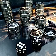Нарды под стеклом «Львиное сердце» — оригинальный подарок — фотография 3