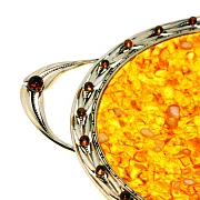 Декоративная ваза-конфетница из янтаря — оригинальный подарок — фотография 4