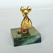 Фигурка «Крысеныш с сыром» из бронзы в подарок — фотография 3