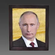 Картина «В.В. Путин» на ониксе в рамке из ясеня — необычный подарок — фотография 2