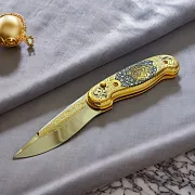 Складной нож «Тигр» из Златоуста — оригинальный подарок — фотография 1