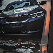 На память: Нарды под стеклом «BMW M5 Ангельские глазки» — фотография 1