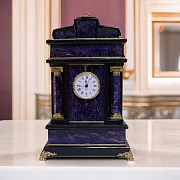 На память: Каминные часы из чароита и долерита — фотография 1