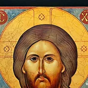 Подарочная икона "Христос Вседержитель" дерево, ручная работа — фотография 3