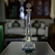 Стела «Город Воинской Славы» из серого мрамора — необычный подарок — фотография 1