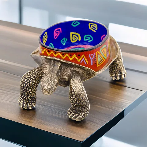 Ручная работа: Шкатулка «Черепаха» из бронзы с патиной