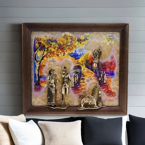 На память: Ключница «Вечерняя прогулка. Мост» с подсветкой и бронзой