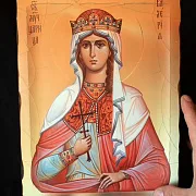На память: Деревянная икона "Святая Мученица Валерия" — фотография 1
