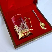 Подстаканник «Счастливая подкова» из бронзы — оригинальный подарок — фотография 2