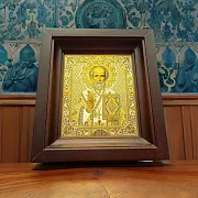 Икона Николая Чудотворца. Златоуст — красивый подарок — фотография 1