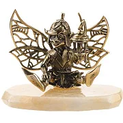 Бронзовая статуэтка «Сидящий Эльф» на ониксе — красивый подарок — фотография 5